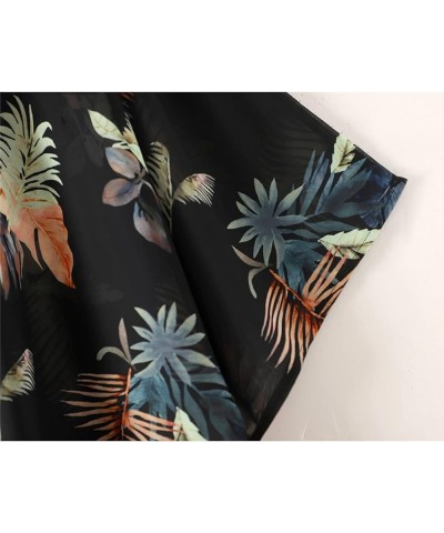 Women's Floral Kimono Summer Short Cover Ups Tops 05 Black-3 $13.43 Swimsuits