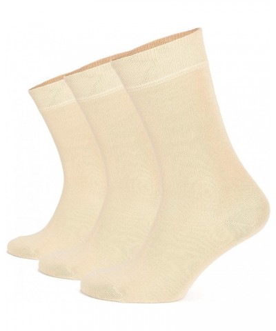 Women’s Crew Dress Bamboo Socks 3 Pack Business Casual for Shoe Size 6-9 & 9-12 Beige $10.29 Socks