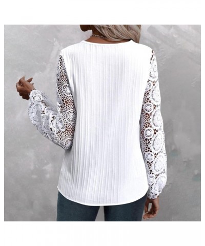 Going Out Tops Sexy Cut/Hollow One/Cold/Off Shoulder Long Sleeve Slim Fit Fashion Casual Shirts H008 White $9.24 Blouses