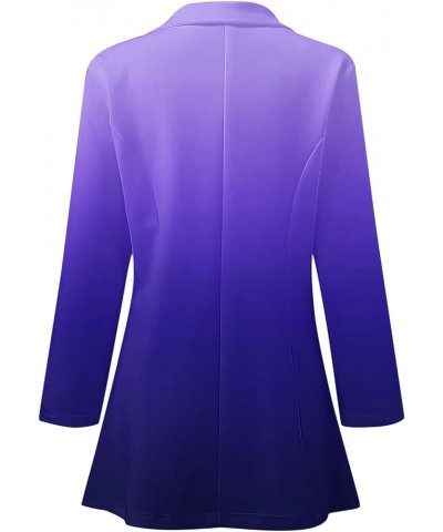 Women's Work Office Lapel Collar Stretch Jacket Suit Blazer Coats for Women Plus Size Work Office Blazer Jacket U-2-purple $1...