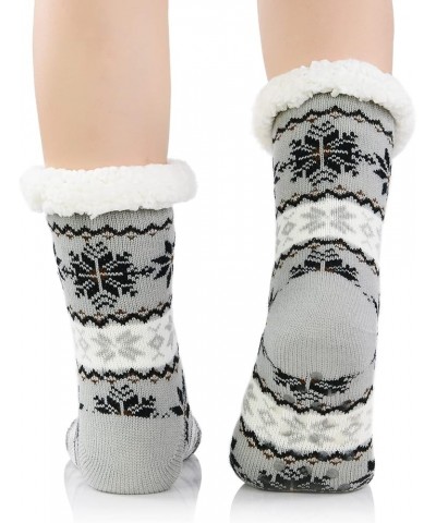 Fuzzy Socks for Women House Socks Indoor Winter Warm Furry Socks Athletic Socks for Christmas G Red Deer $7.94 Activewear