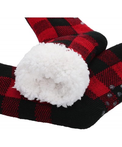 Fuzzy Socks for Women House Socks Indoor Winter Warm Furry Socks Athletic Socks for Christmas G Red Deer $7.94 Activewear