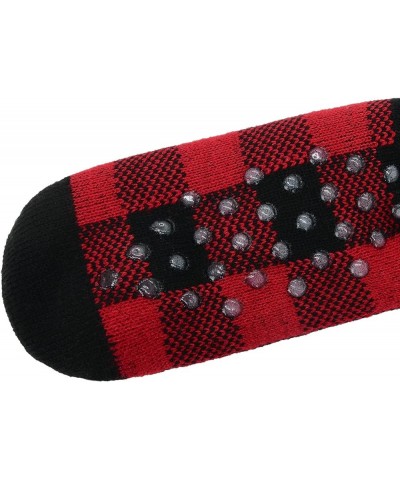 Fuzzy Socks for Women House Socks Indoor Winter Warm Furry Socks Athletic Socks for Christmas G Red Deer $7.94 Activewear