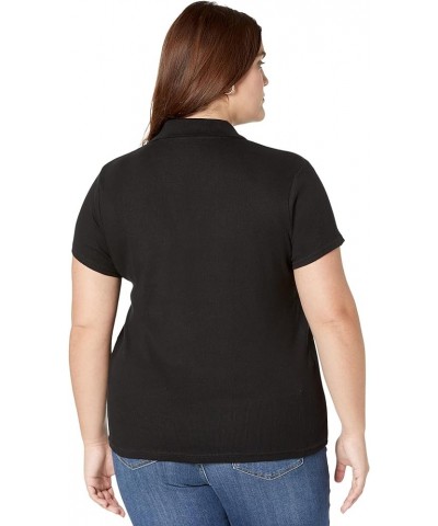 Y Rib Placket Polo Shirt Black $10.61 T-Shirts