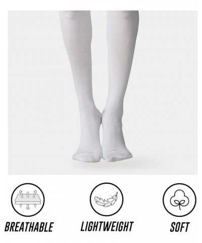 Cotton Extra-Long Thigh High | Lightweight Socks for Women (Small: Shoe Size 6-9) 2-pack Black & White $11.01 Socks