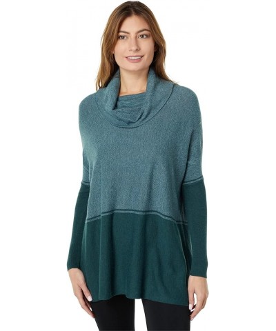 Edgewood Poncho Sweater - Women's Mist Blue/Twilight Blue Marl $48.45 Sweaters