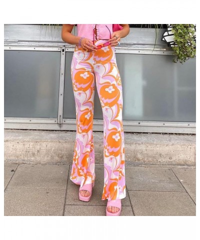 Women Y2k Fashion Pants Straight Wide Leg Trousers Flare Baggy Denim Pants 90s Vintage Streetwear (Floral Floral $10.39 Jeans