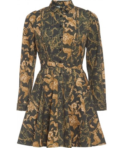 Women's Long Sleeve Amanda Dress Army Floral $19.93 Dresses