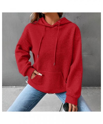 Hoodies For Women Solid Color Long Sleeve All Zip up Pullover Tops Fashion Casual Comfy Fall Clothes A2-red $11.99 Jerseys