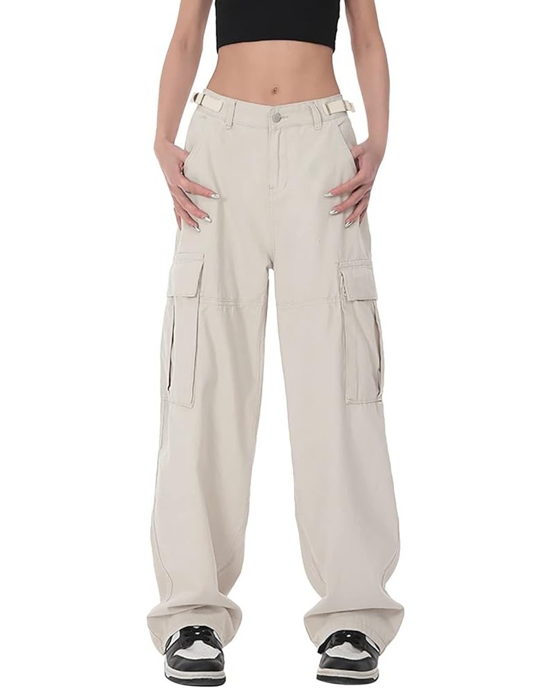 Women's High Waist Straight Jeans Slims Classic Relaxed Fit Long Trousers Stretchy Wide Leg Denim Pants X1l-beige $11.60 Jeans