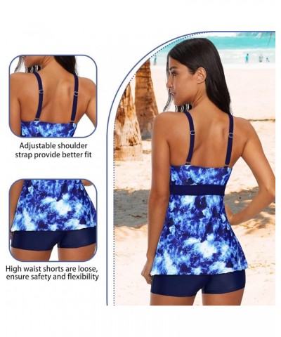 Womens Swimsuits 2 Piece 2024 Tankini Bathing Suits Modlily Swimsuit for Women Bathing Suit Top with Boyshorts Swimwear A Mod...