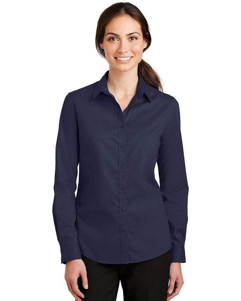 Ladies SuperPro Twill Shirt. L663 True Navy $10.07 Blouses