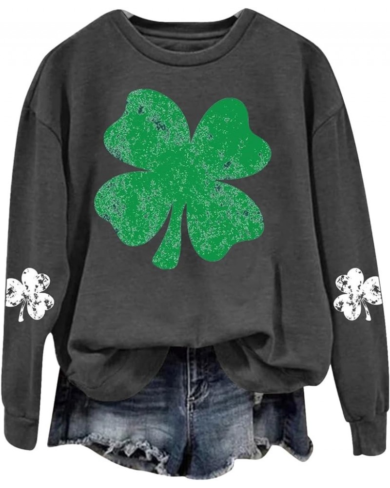 St Patricks Day Shirt for Women THE LEPRECHAUNS MADE ME DO IT Sweatshirt Long Sleeve Shamrock Graphic Oversized Tops Z - St P...