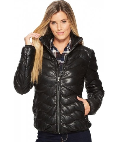 Women's Leatherwear by Ribbed Jacket - L620-Beige Black $100.71 Jackets