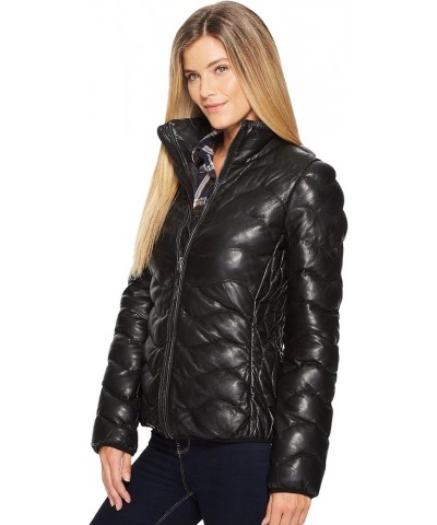 Women's Leatherwear by Ribbed Jacket - L620-Beige Black $100.71 Jackets