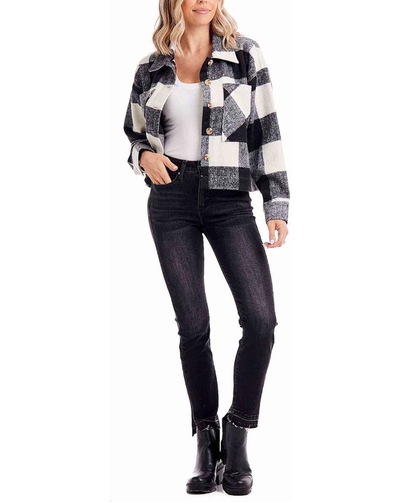 Women's Maverick Plaid Jacket Black $20.30 Jackets