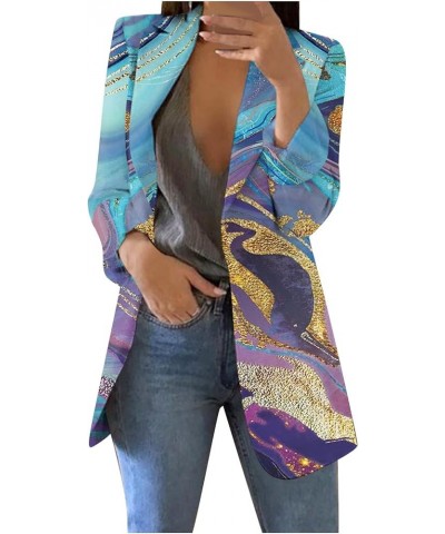 Blazers for Women Business Casual Trendy Elegant Graphic Print Jacket Tops Long Sleeve Loose Fit Outwear Fall Clothes Outfits...