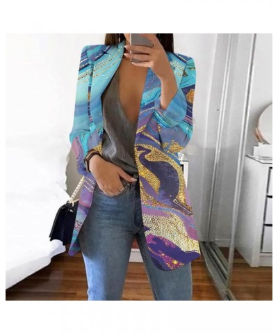 Blazers for Women Business Casual Trendy Elegant Graphic Print Jacket Tops Long Sleeve Loose Fit Outwear Fall Clothes Outfits...