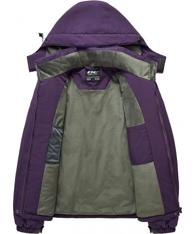 Women's Waterproof Ski Jackets Warm Winter Snow Jacket Mountain Windbreaker Hooded Raincoat Purple $26.09 Activewear