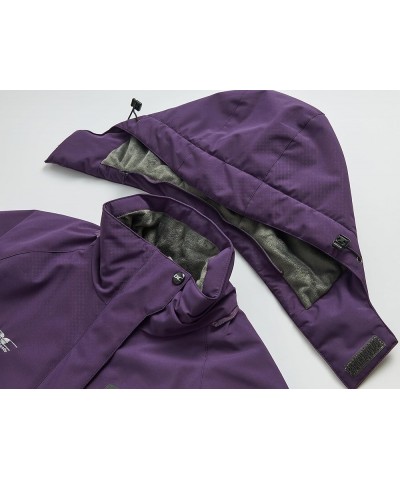 Women's Waterproof Ski Jackets Warm Winter Snow Jacket Mountain Windbreaker Hooded Raincoat Purple $26.09 Activewear