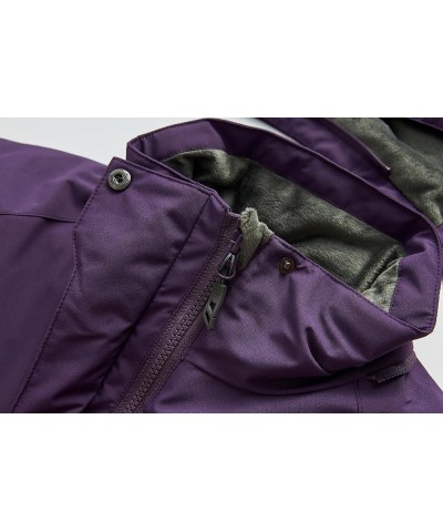 Women's Waterproof Ski Jackets Warm Winter Snow Jacket Mountain Windbreaker Hooded Raincoat Purple $26.09 Activewear