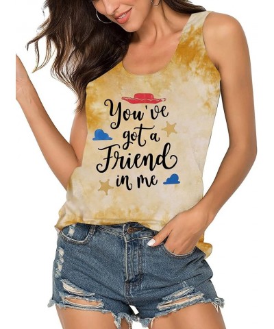 You've Got a Friend in Me T Shirt Women Funny Letter Print Shirts Cute Graphic Tee Casual Summer Short Sleeve Tops Tie Yellow...