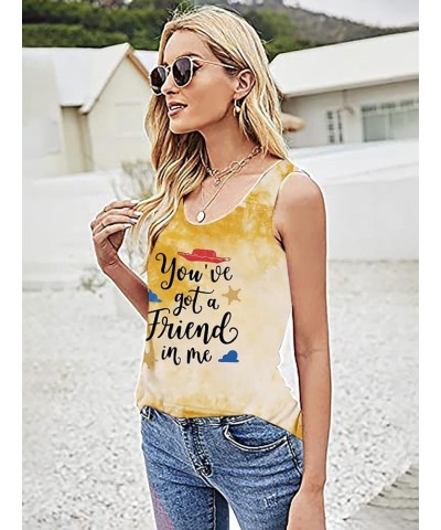 You've Got a Friend in Me T Shirt Women Funny Letter Print Shirts Cute Graphic Tee Casual Summer Short Sleeve Tops Tie Yellow...