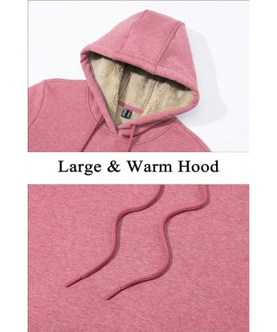 Women's Sherpa Lined Pullover Hoodies Cotton Fleece Sweatshirt Active Hooded With Pockets Casual Classic Tops Pink $23.49 Act...