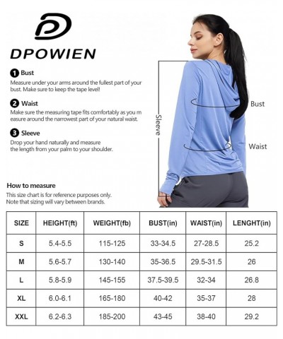 Women's Athletic Jacket Lightweight Long Sleeve UPF 50+ Hiking Shirts Full Zip Sun Protection Hoodie with Pockets Lavender Bl...