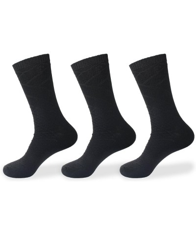 Soft Warm Crew Boot Slouch Socks for Women, Ladies and Girls, Vintage Cabin Tube Socks 3 Prs Pattern Design Black $11.19 Acti...