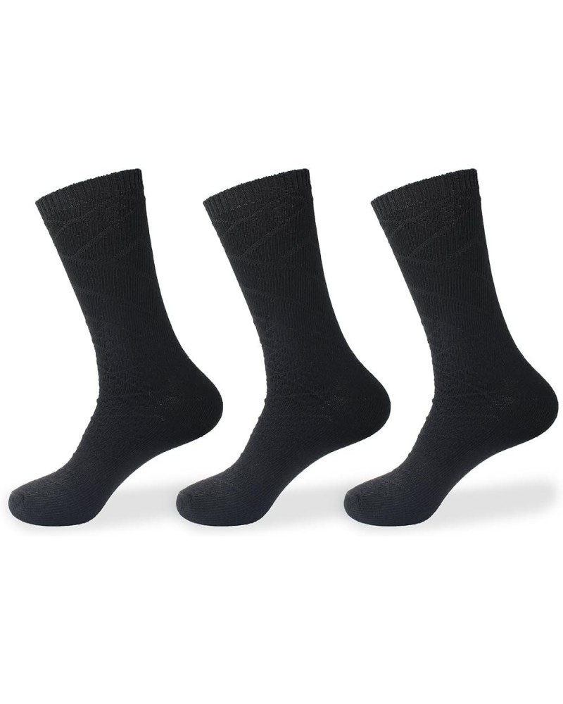 Soft Warm Crew Boot Slouch Socks for Women, Ladies and Girls, Vintage Cabin Tube Socks 3 Prs Pattern Design Black $11.19 Acti...