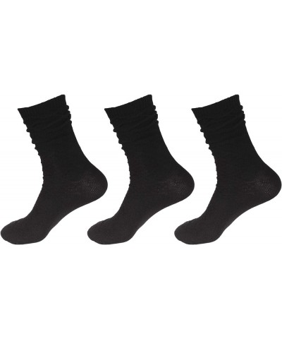 Soft Warm Crew Boot Slouch Socks for Women, Ladies and Girls, Vintage Cabin Tube Socks 3 Prs Pattern Design Black $11.19 Acti...