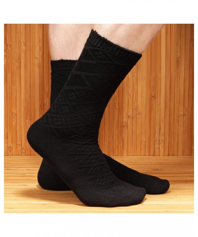 Soft Warm Crew Boot Slouch Socks for Women, Ladies and Girls, Vintage Cabin Tube Socks 3 Prs Pattern Design Black $11.19 Acti...