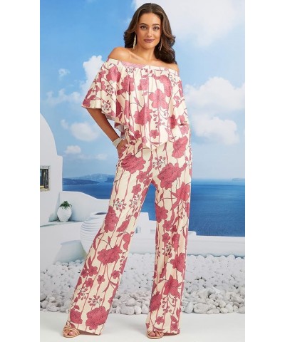 Womens Long Pant Strapless Off Shoulder Pocket One Piece Jumpsuit Outfit Cinnamon & Yellow $13.22 Jumpsuits