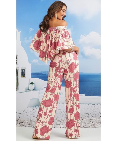 Womens Long Pant Strapless Off Shoulder Pocket One Piece Jumpsuit Outfit Cinnamon & Yellow $13.22 Jumpsuits