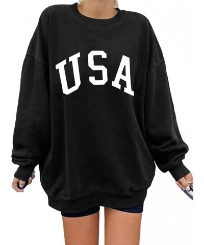 Women's Oversized Sweatshirt Los Angeles California Crewneck Long Sleeve Casual Loose Pullover Tops 56 Black $9.87 Hoodies & ...