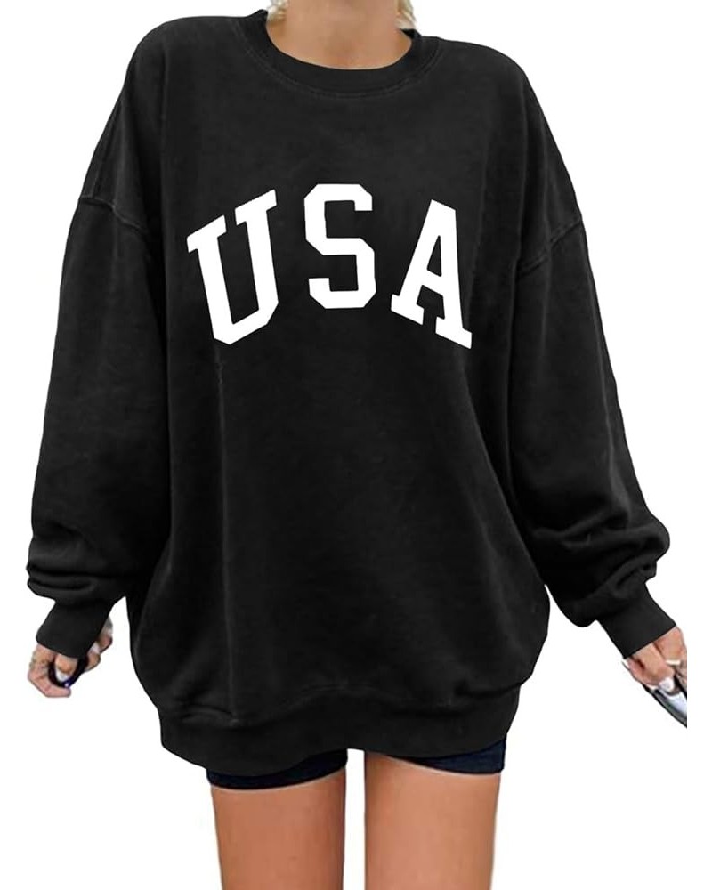 Women's Oversized Sweatshirt Los Angeles California Crewneck Long Sleeve Casual Loose Pullover Tops 56 Black $9.87 Hoodies & ...