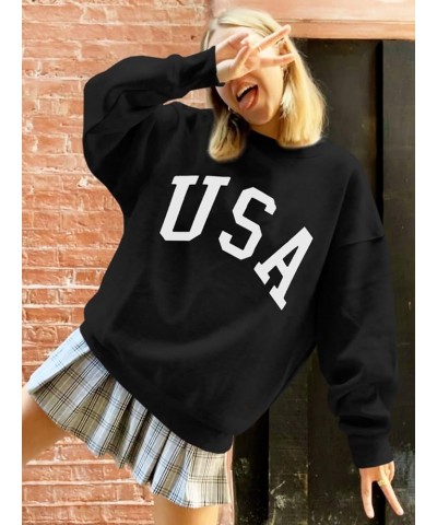 Women's Oversized Sweatshirt Los Angeles California Crewneck Long Sleeve Casual Loose Pullover Tops 56 Black $9.87 Hoodies & ...