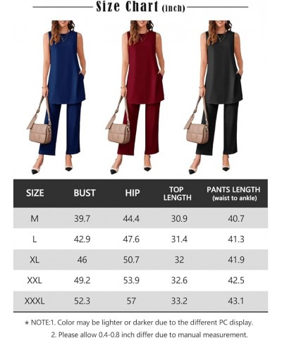 Women's Summer Pant Suit for Work Two Piece Outfits Tops & Pants Set Black $18.45 Suits