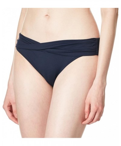 Women's Twist Band Hipster Full Coverage Bikini Bottom Swimsuit Indigo $14.35 Swimsuits