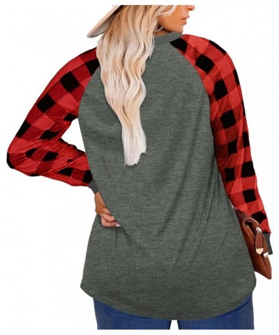 Cute Plus Size Christmas Shirt Women Funny Long Sleeve Raglan Merry Christmas Baseball T Shirts Tops A_grey02 $8.24 T-Shirts