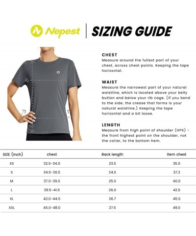 Womens Dry Fit T-Shirts UPF 50+ Sun Protection Short Sleeve Shirts Moisture Wicking Workout Running Athletic Tee Top Dark Gre...