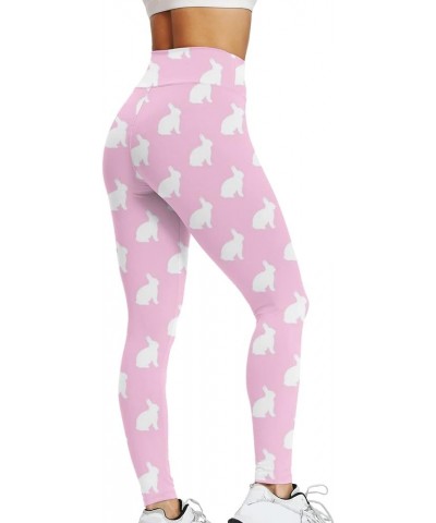 Easter Bunny Leggings for Women Rabbit Eggs Print Yoga Pant High Waisted Leggings Tummy Control Soft Gym Fitness Sport Z941-p...