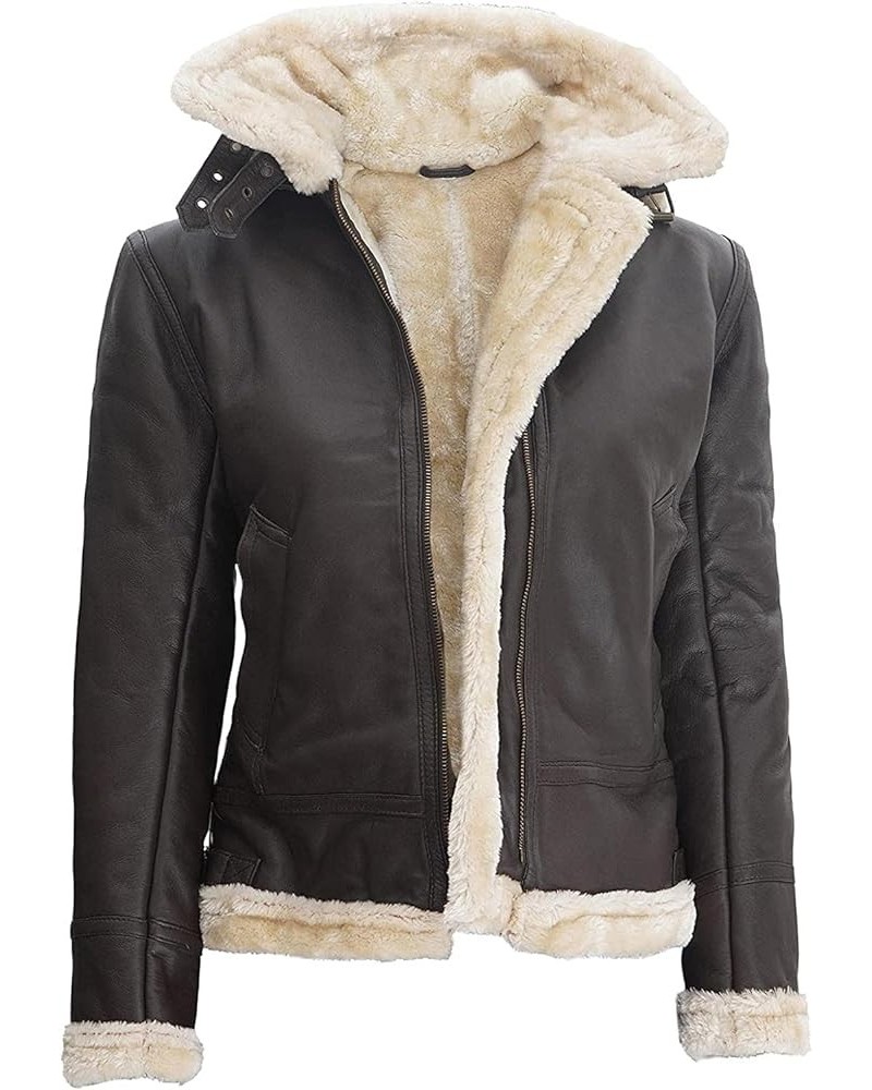 Leather Sherpa Jacket Womens - Real Lambskin Shearling Jackets For Women Mari Dark Brown Womens Shearling Leather Jacket $99....