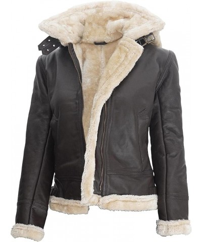 Leather Sherpa Jacket Womens - Real Lambskin Shearling Jackets For Women Mari Dark Brown Womens Shearling Leather Jacket $99....