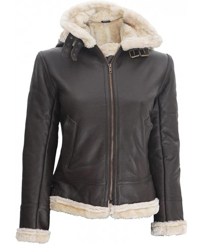 Leather Sherpa Jacket Womens - Real Lambskin Shearling Jackets For Women Mari Dark Brown Womens Shearling Leather Jacket $99....