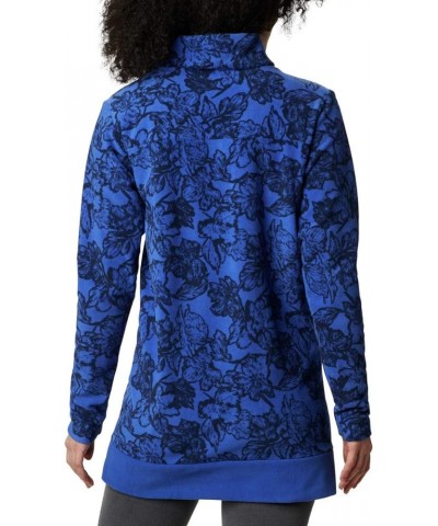 Women's Ali Peak Fleece Tunic Lapis Blue/Brush Floral Print $23.09 Jackets