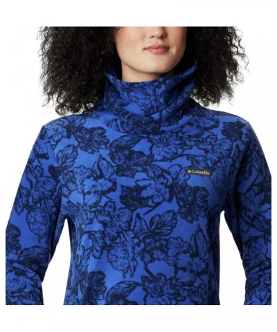 Women's Ali Peak Fleece Tunic Lapis Blue/Brush Floral Print $23.09 Jackets