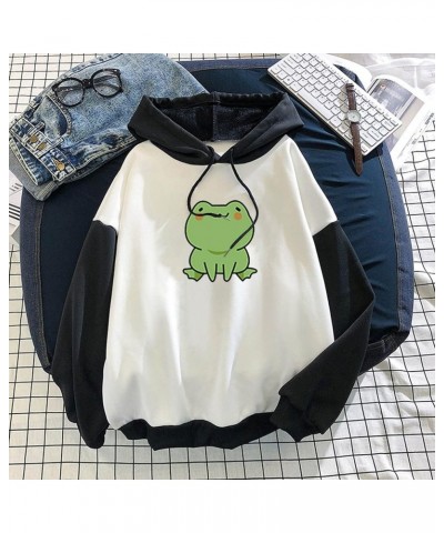 Cute Hoodies for Women Teen Girls Long Sleeve Patchwork Tops Kawaii Graphic Sweatshirts Fall Casual Fashion Pullover Black $7...