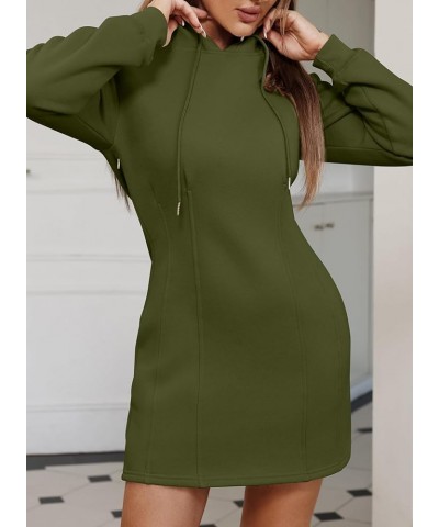 Women Casual Long Sleeve Hoodie Dress Fashion Clothes Loose Sweatshirt Pullover A1 Green $18.90 Hoodies & Sweatshirts